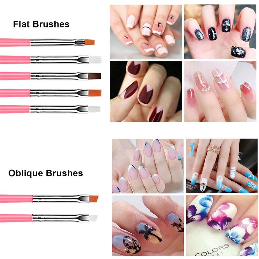 LINMANDA Nail Dotting Tools Nail Art Brushes Set Gel Polish Acrylic Nail Brus Nail Design Tools Nail Brushes for Nail Art