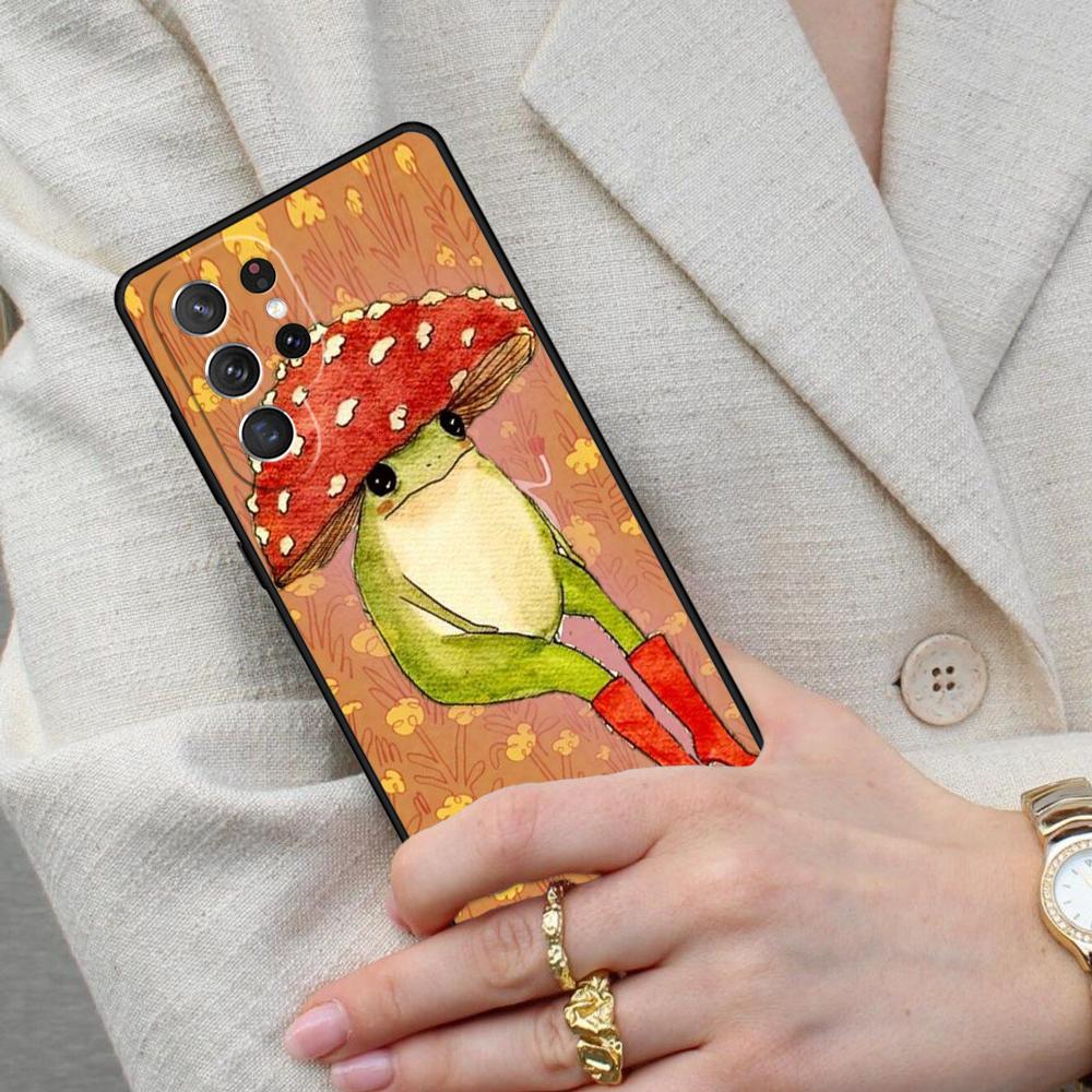 Hippie Mushroom Frog Shrooms Cell Phone Case for Samsung Galaxy S26 Ultra S25 S24 S23 S22 S21 S20 Note10 Cover