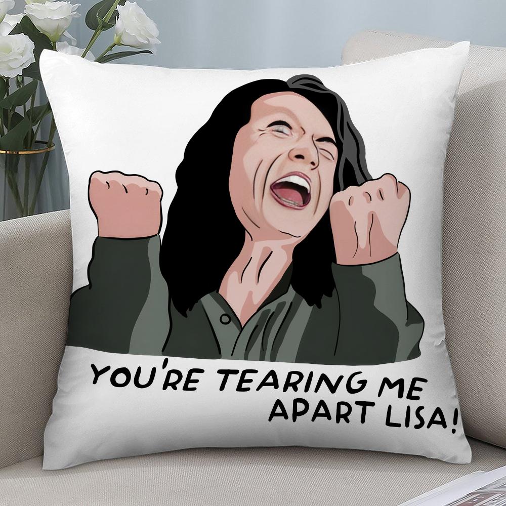 The Room T-Tommy Wiseau Pillow Case 3D Print Polyester Fiber 40*40 cm Home Sofa Throw Pillow Cover Decoration Festival Gift 16x16Inch