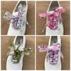 1 Pair 2.7CM Width Printing Shoelaces Snow Yarn Women Strings Transparent Snow Yarn Shoe Laces