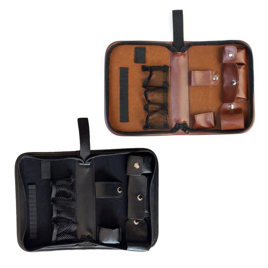 Golf Tools Case Multi-functional Golf Accessories Organizer Bag Faux Leather Large Capacity Golf Ball Tee Rangefinder Brush Holder Pouch