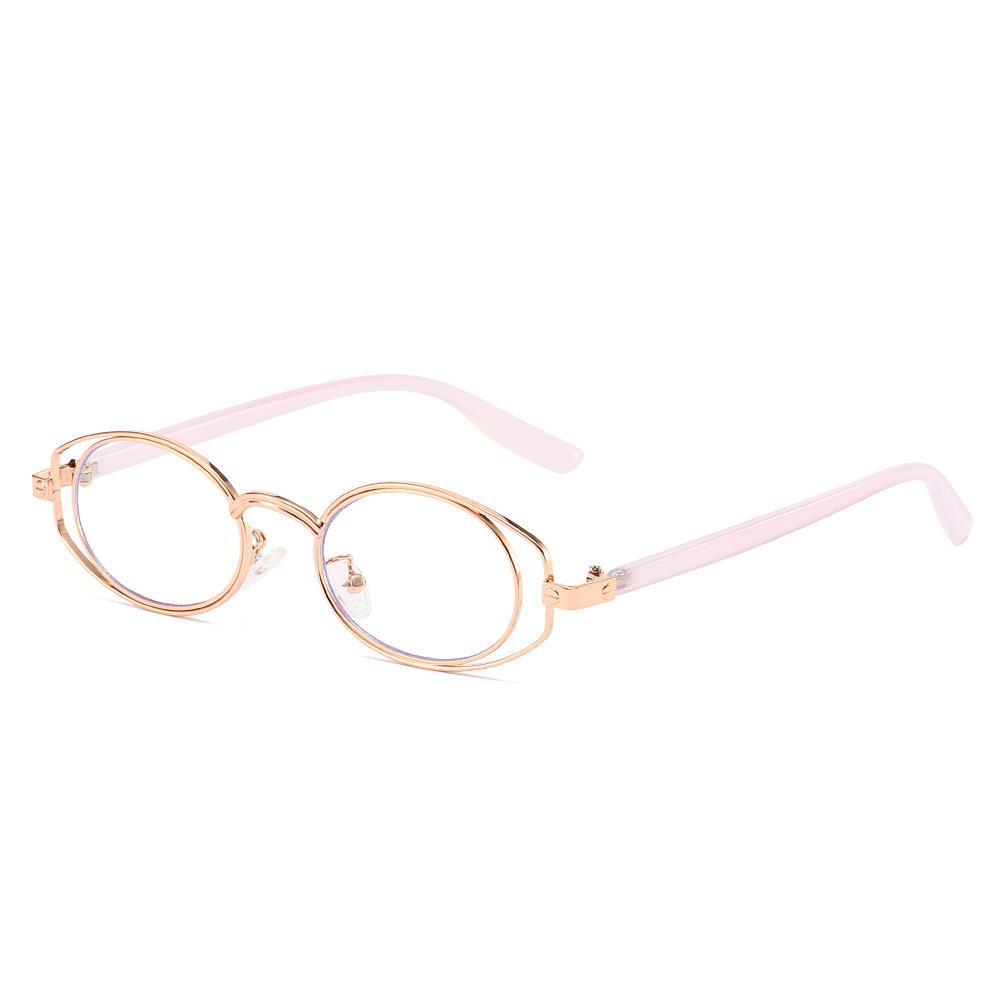 New Luxury Double Ring Oval Anti Blue Light Glasses  Unique Jelly Colored Design Anti Cell Phone Radiation Unisex Glasses