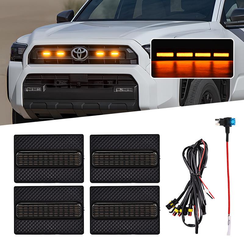 LED Yellow Daytime Running Light for 25-Model Toyota 4Runner TRD SR5 Grille, Small Size