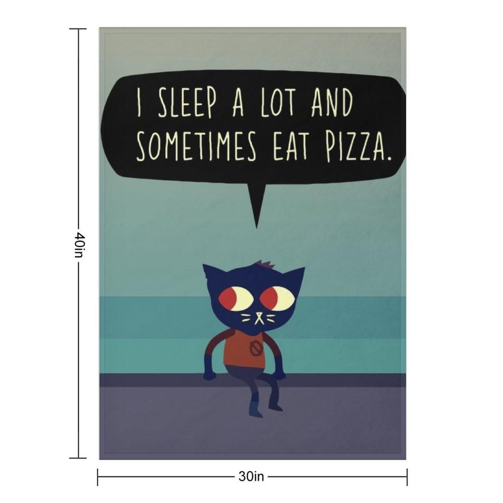 Night In The Woods Pizza Throw Blanket Travel Plaid on the sofa Sleeping Bag Giant Sofa Blankets