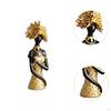 African Women Statue Desktop Decoration Collectible Elegant Gift Sculpture Resin Figurine for Home