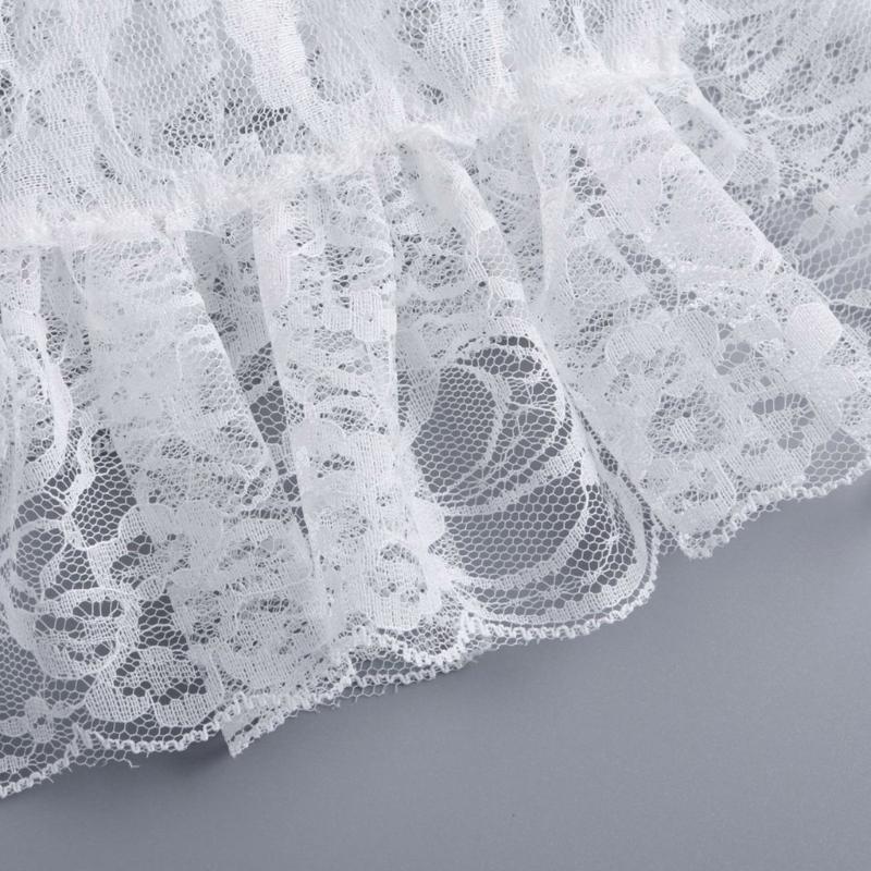 Lace Ruff Collar Wrist Cuffs for Girls Renaissance Victorian Play Medieval Cosplay Victorian Ruffled Lace Cosplay