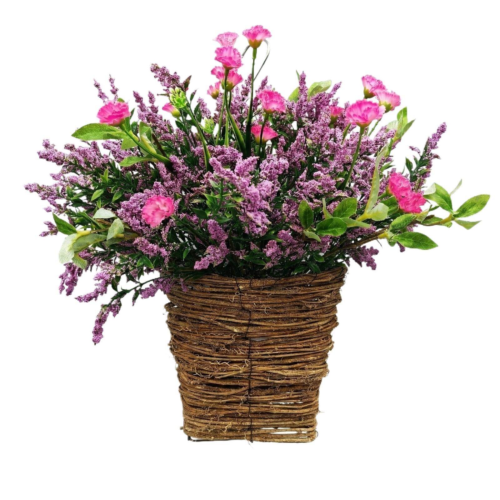 Гирлянда-корзина из гортензий, имитация ротанговой корзины, корзина для двери, декоративная гирлянда для подвешивания на дверь