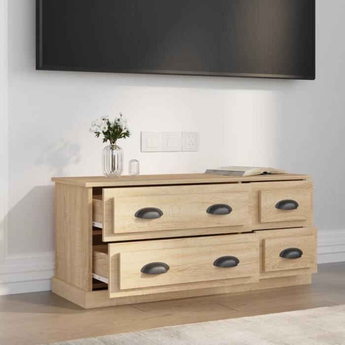 VidaXL TV Cabinet Sonoma Oak 100x35.5x45 Cm Engineered Wood 816451