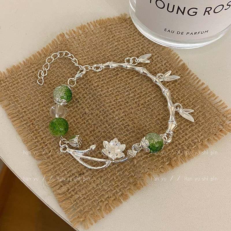 Lotus House~ Li Xiangyi Derivatarmband Nischendesign Antikarmband Neu Chinesisch Frischer Lotus Handschmuck Damen