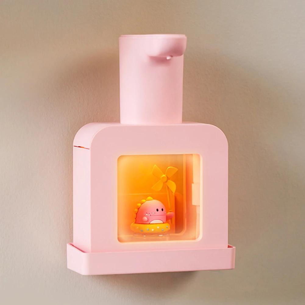 Cartoon Cute Pet Foam Soap Dispenser USB Charging Liquid Foam Dispensers Wall Mounted Touchless Sensor for Hotel Wash Basin