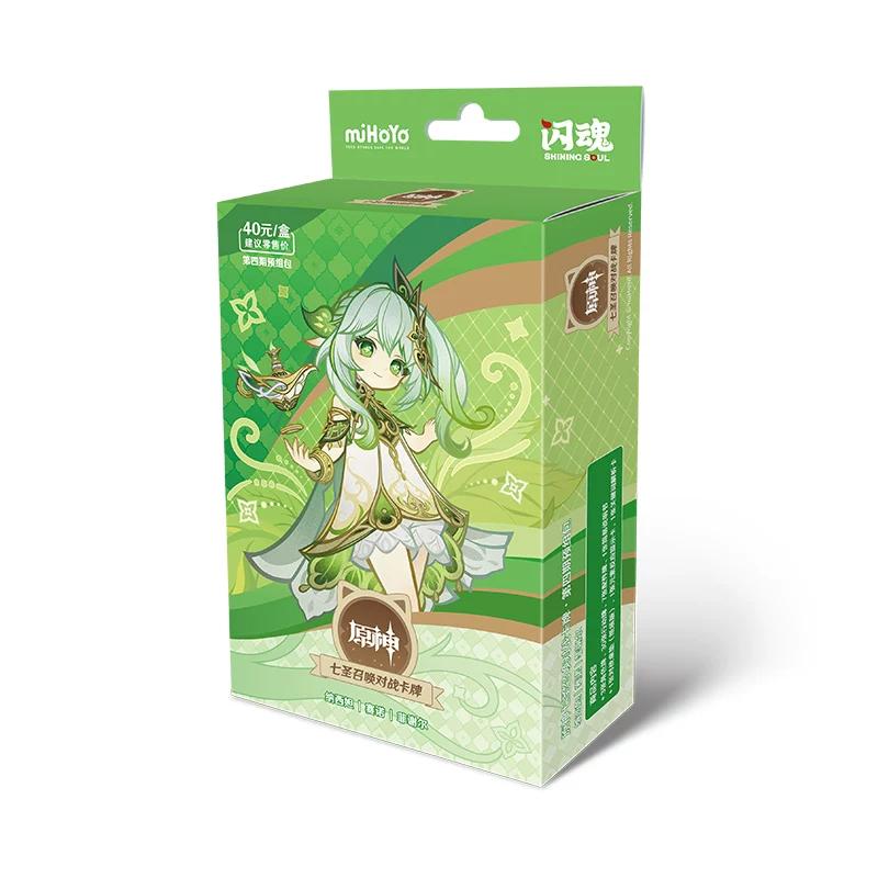 Genuine Genshin Impact Card Seven Saints Summoning Battle Cards Booster Packs Game Peripheral Cards Board Games Collectible Card