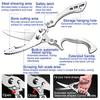 1 PC/3 PCS Stainless Steel Ultra-Sharp Kitchen Scissor for Meat Poultry Fish Cooking Boning Knife Tool
