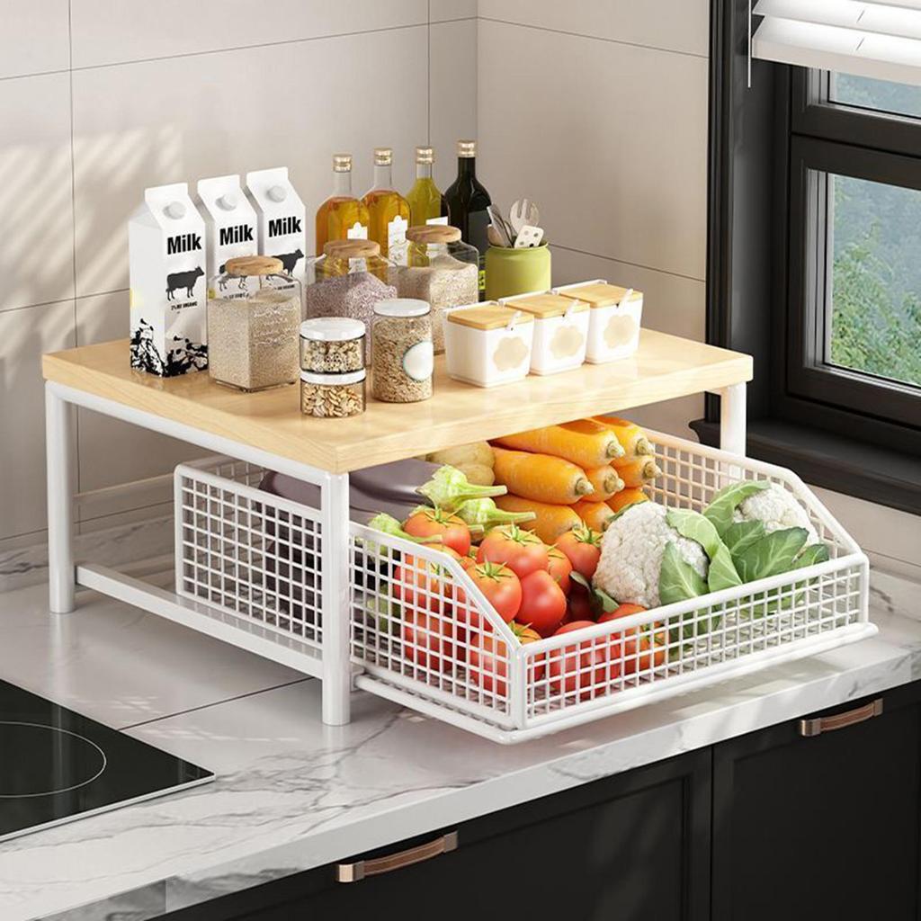 Kitchen Shelf 2-Tier Vertical Holder Organizer Culinary Shelf Organizer for Pantry Kitchen Bathroom Garage Shower Bar Apartment