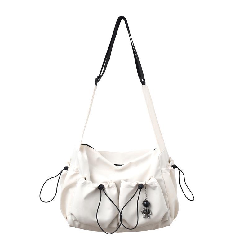 

Водонепроницаемые Crossbody сумки из нейлона Унисекс Черные Большая вместимость Сумки на плечо Корейский стиль Однотонные Сумки-портфели Большие тканевые Сумки-мессенджеры бежевый