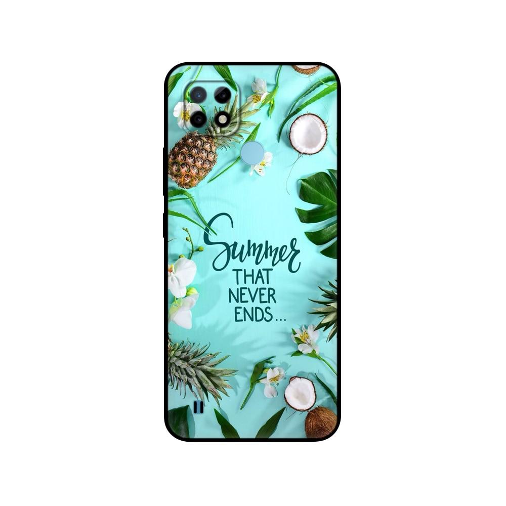 For Realme C21 Case Silicon Back For OPPO RealmeC21 C 21 Phone Covers 6.5" Funda RMX3201 Bumper Capa Etui Soft Black Tpu Case