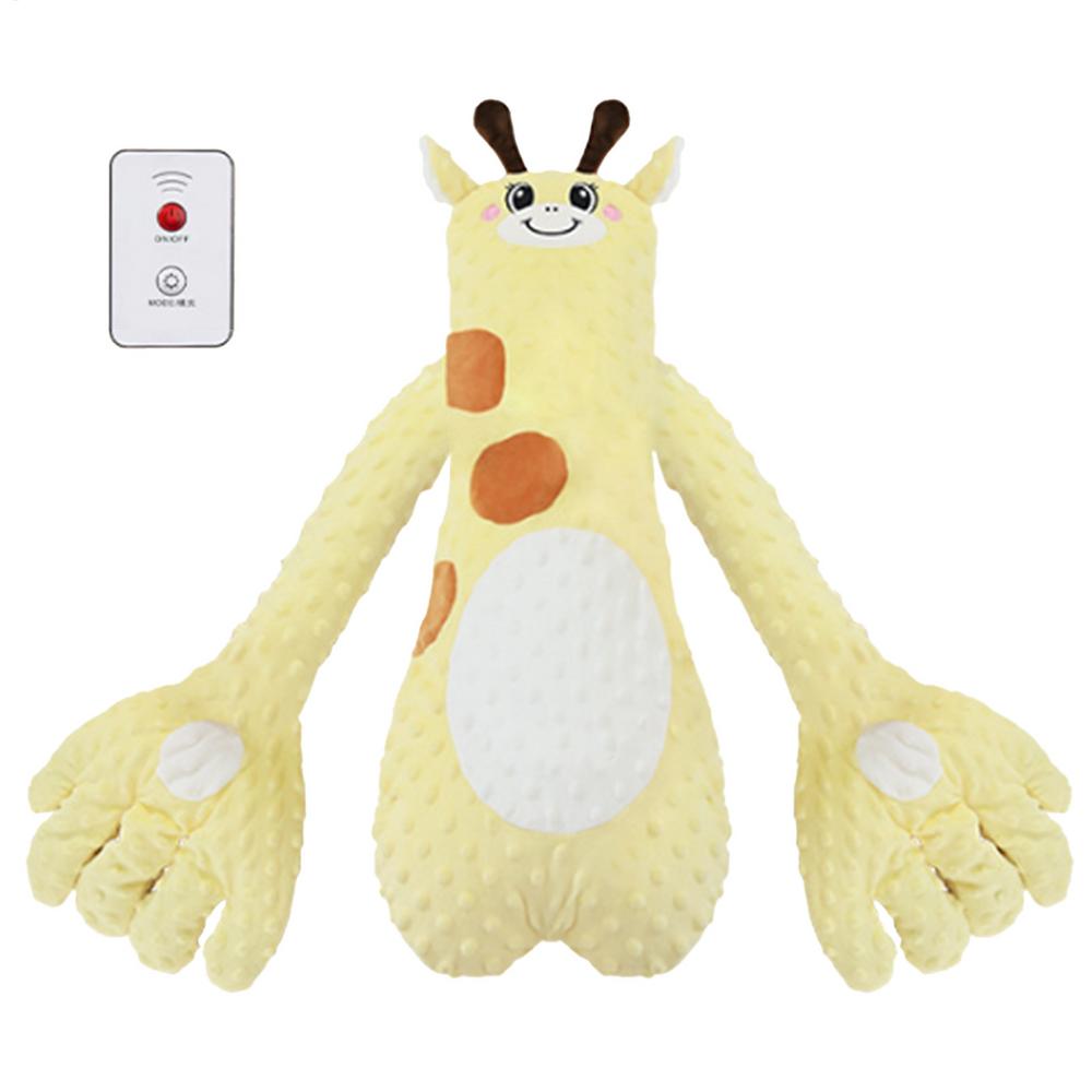 

Детская спящая похлопывающая кукла-подушка Успокаивающая ладонь Пульт дистанционного управления Электрический компаньон для сна Помощь в уходе за малышом и расслабление жирафовый