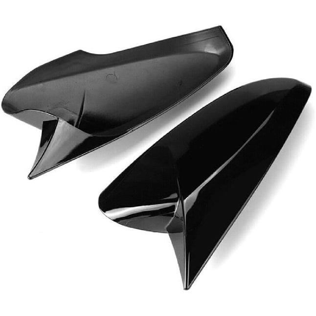 1Pair Side Mirror Cover Rear View Mirror Cover Trim For Hyundai Veloster 2012 2013 2014 2015 2016 2017 Gloss Black