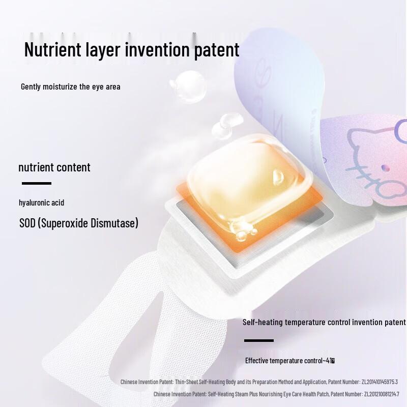 Zhenshiming Hello Kitty 50th Anniversary Steam Eye Mask