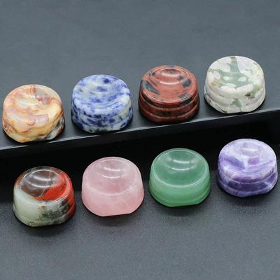 3 szt./zestaw 12x27mm naturalny kamień okrągła kula podstawa kryształ tygrysie oko kwarc uchwyt dziwny kamień podstawa dekoracje biżuteria akcesoria