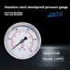 JIVTO Glycerine Filled Pressure Gauge 2.5 Inch Dia 1/4 NPT Back Mount 30,60,100 Psi & Bar