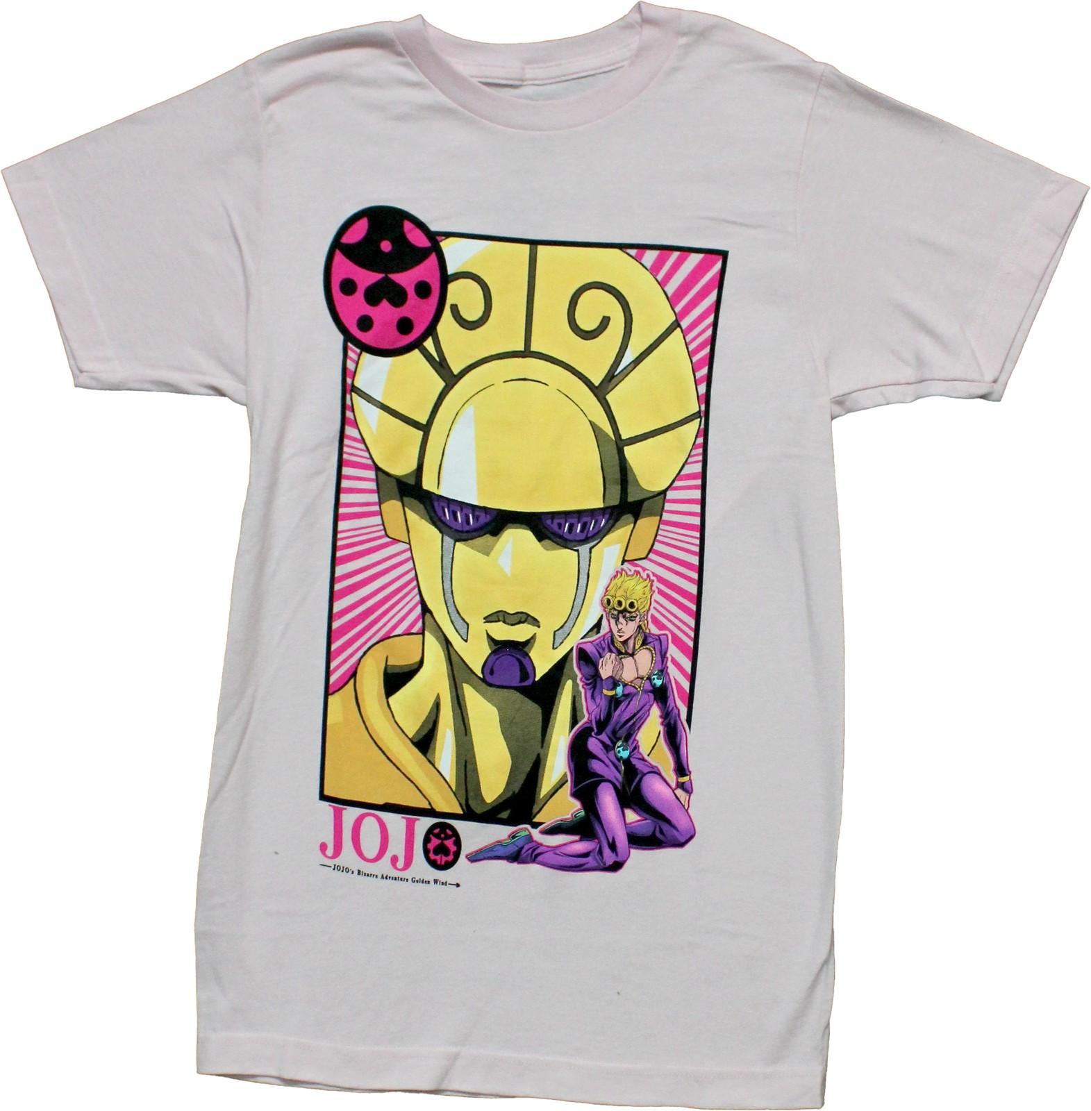 Jojo s Bizarre Adventure New Adult T-Shirt - Giorno Pose Under Golden Mask M