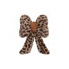 Comfortable Car Seat Decoration Bow Plush Seat Cushion Leopard Print Car Headrest  Cushion Front