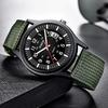 Men's Fashion Nylon Band Quartz Watch with Date Function