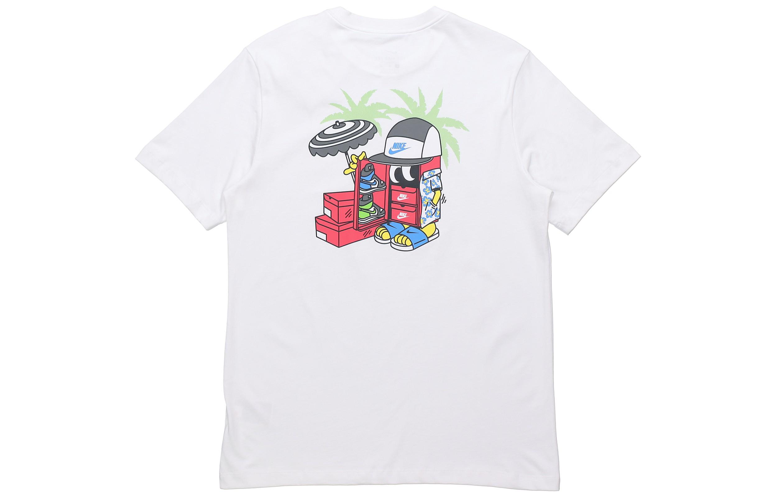 

Nike T Shirts Men s White Crew Neck Moderate Straight Fit DD1261-100 S