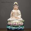 1PCS18x17x25cm Ceramic Guanyin Bodhisattva Buddha Statue Shakyamuni Bodhisattva Ksitigarbha King Worship Ornament