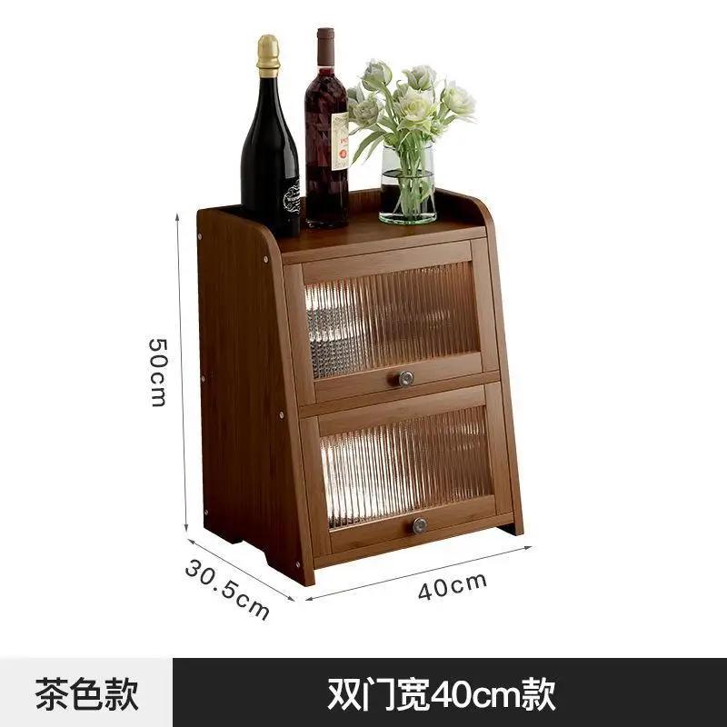 Transparent Table Sideboard Storage Rack Living Room Household Storage Cabinet Multipurpose Kitchen Tableware Storage Cabinet