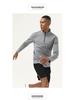 Men’s High-Elastic Long-Sleeve Zipper Henley for Autumn/Winter Running and Fitness