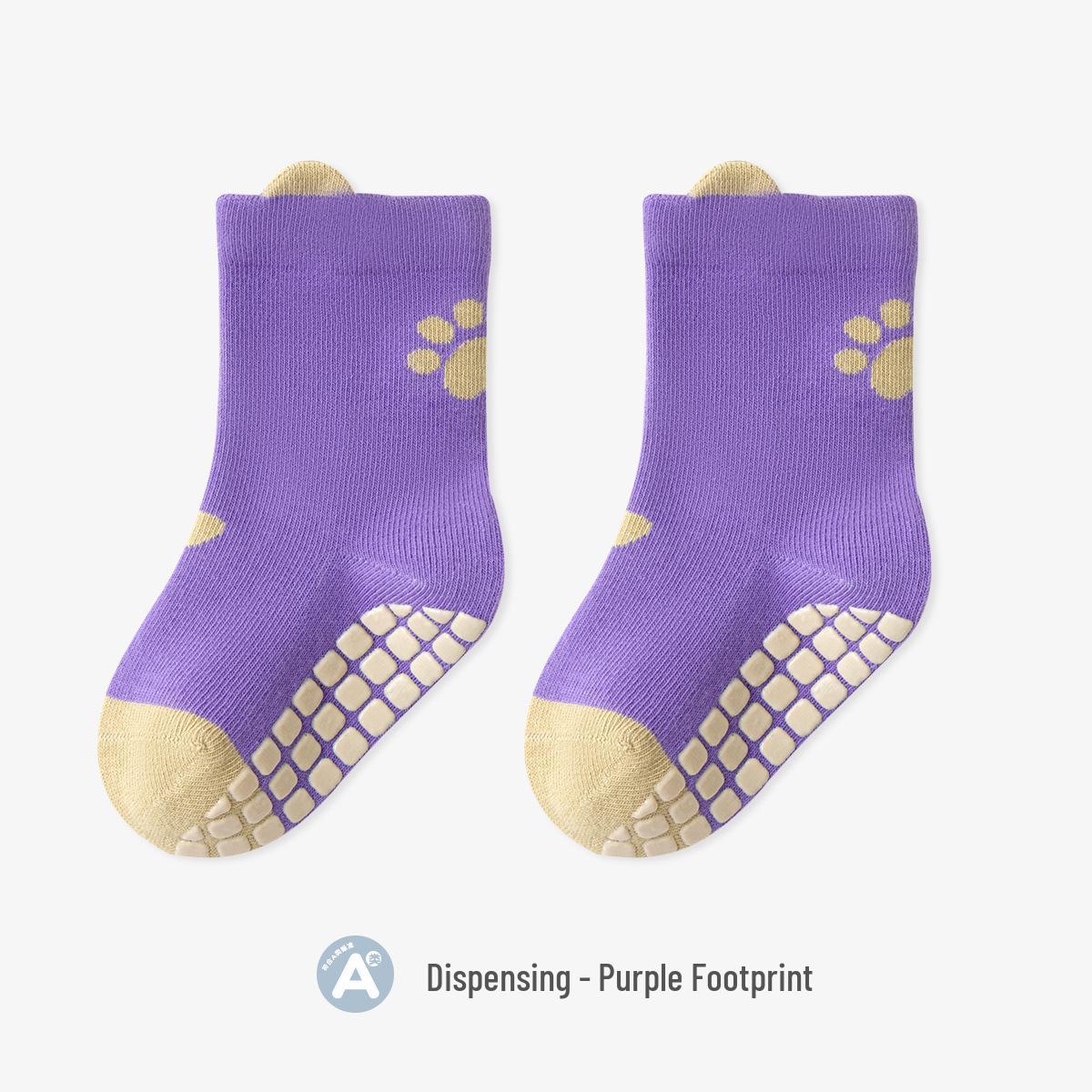 

Unisex Baby Non-slip Cartoon Socks: Combed Cotton, Loose Cuff, Boneless Design for Indoor Spring & Autumn Wear. M (11-13 cm, 1-3 years)
