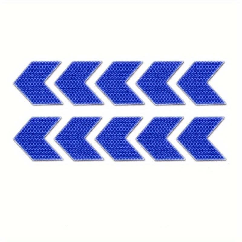 10pcs/set Car Auto Assorted Colors Sticker Self Adhesive Reflective Arrow Sign Tape- Arrowhead Reflective Sticker Rear-oriented