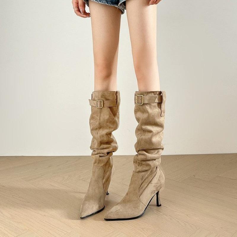 Pointed-toe Shoes, Thin-heeled Shoes, Women's Autumn and Winter New Boots, High-heeled Long Boots