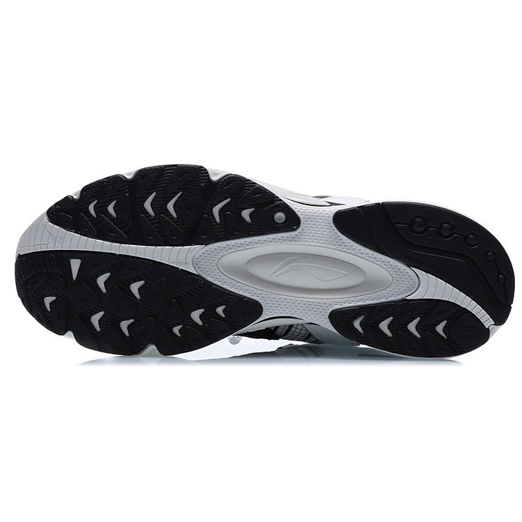 Li Ning V8 Lightweight Sports Shock Absorption Non-Slip Low-Top Running Shoes Men Sneakers White Black ARHQ145-2