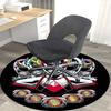 1pc Power Rangers Zodiac Ranger Round Carpet - Anime Design Office Chair Mat
