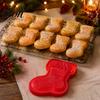 Festive Pattern Embosser Christmas Mini Pie Mold, Plastic Hand Press Pastry Durable Decorative Bakeware for Pastries Cookies And Fondant Maker Set