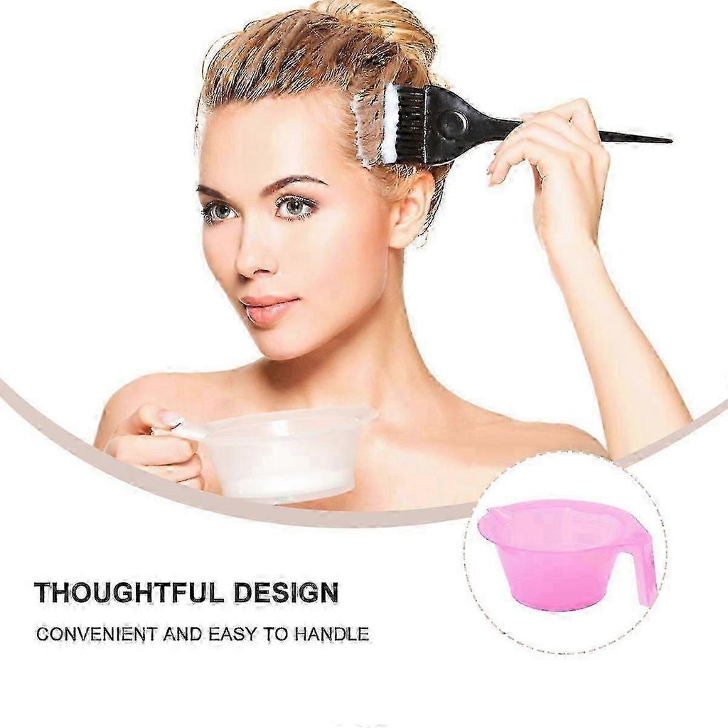 3pcs Hair Color Mixing Bowl DIY Hair Dye Hair Coloring Bowl Sturdy Hair Tint Cup with Handle for Salon Barbershop Hairdressers (Pink) 2025