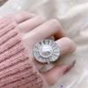 European Retro Seashell Pearl Design Adjustable Ring for Women – Light Luxury Fashion