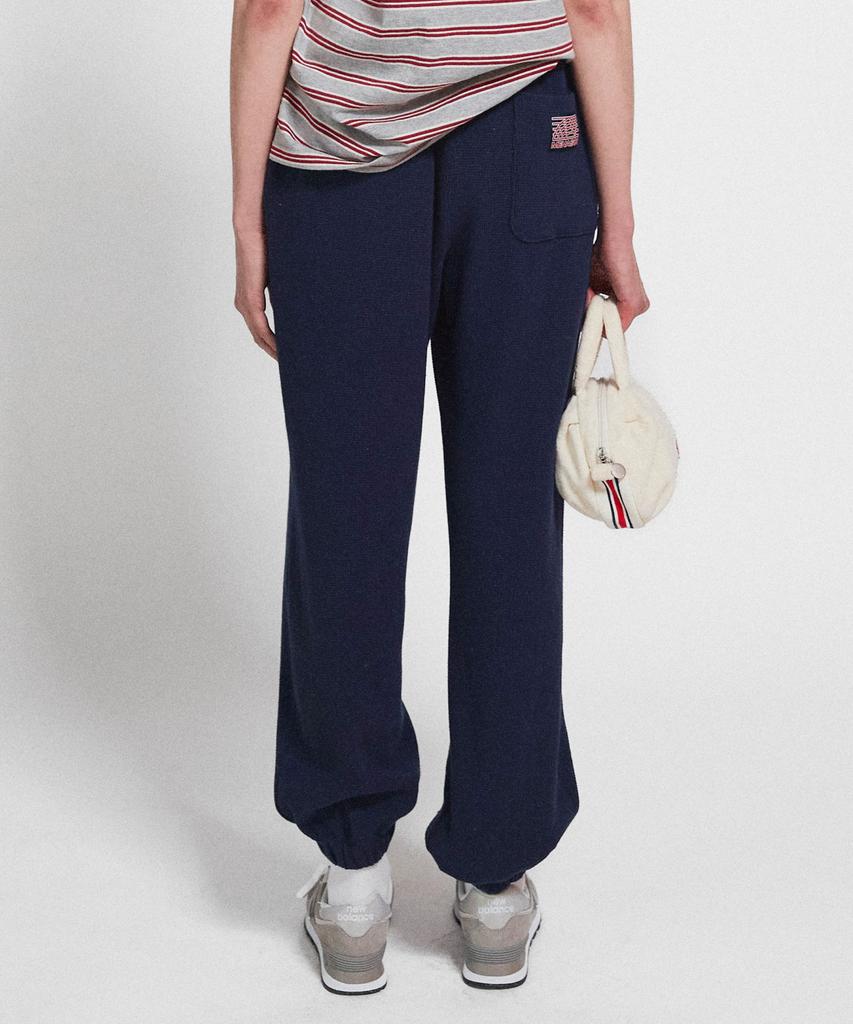 Minasu Track Logo Waffle Jogger Pants_Navy