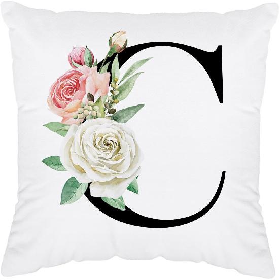 Initial Pillow Covers 18x18 - Monogram L Pillow Cover, Initial Letter Throw Pillow Cover, Monogram Pillow Case L, Monogrammed Gifts for Women, L
