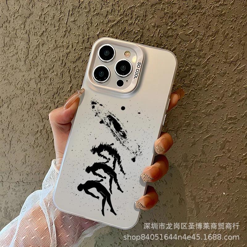 The new foreign trade model is suitable for Apple 15 colored silver iPhone14promax creative 13/11 matte 16 protective case 17.