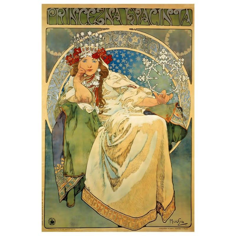 Art Nouveau Retro Poster Abstract Wallpaper Print Canvas Painting Wall Art Picture for Living Room Home Decor Aesthetic Mural