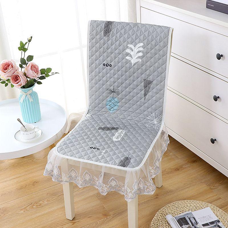 Lace Wave Lace Chair Cover Thickened Dining Table Seat  Cushion European Style Large Flower Table Cloth Integrated Chair Mat