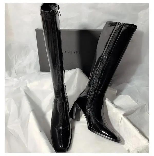 Women's PU Boots Boots-Women Luxury Designer Sexy Thigh High Heels High Sexy Female Shoes Zipper Winter