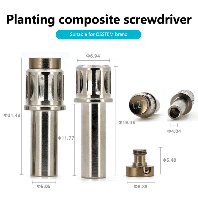 Șurubelniță compusă pentru implant dentar, dreaptă, cu clichet, driver pentru bont, cheie dinamometrică, localizator de precizie pentru dentist