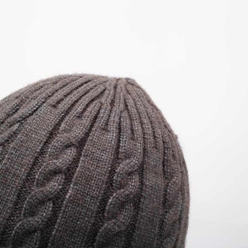 Women's Thickened Knitted Hat Windproof Warm Autumn and Winter Wool Hat Men's Cold Hat Outdoor Ear Protection Big Head Surround Hat