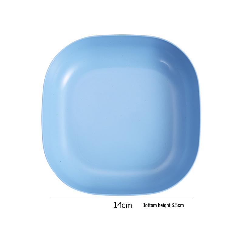 Elegant Gold-Edged Plastic Fruit Plate - Stylish Square Bone Dish for High-End Living Room Decor