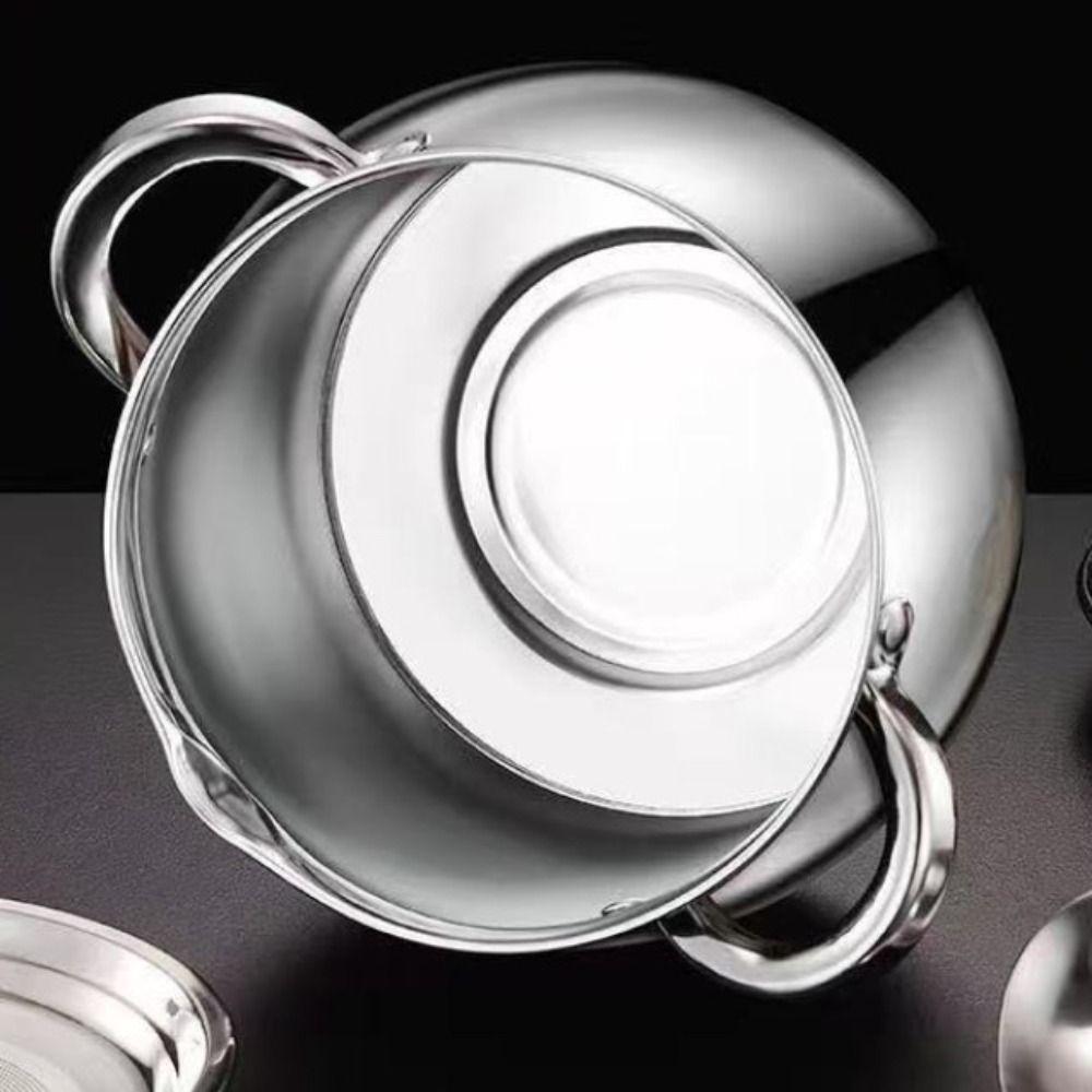 Stainless Steel Lard Strainer Tank Binaural Handle Lard Storage Can Durable Oil Filter Pot  Cooking