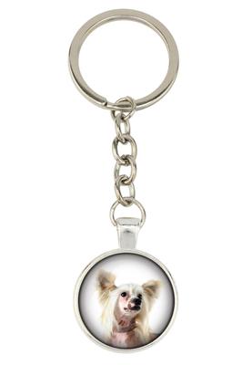 Chinese Crested Dog, Puff - Keychain with Your Photo, Key Decoration, Bag Pendant from Brand
